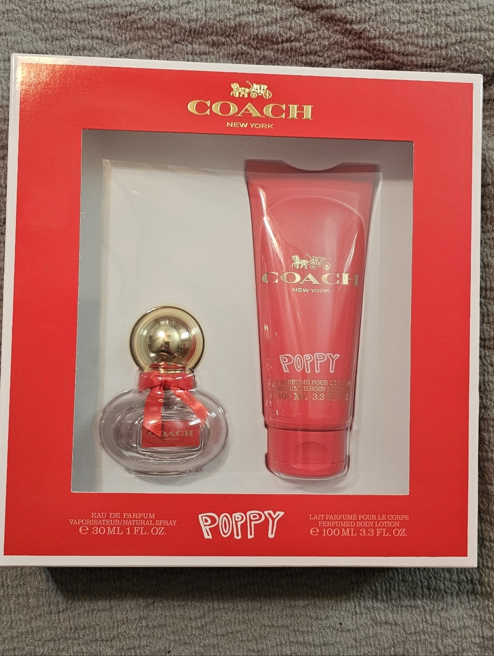 Coach Poppy Fragrance Gift Set - Red